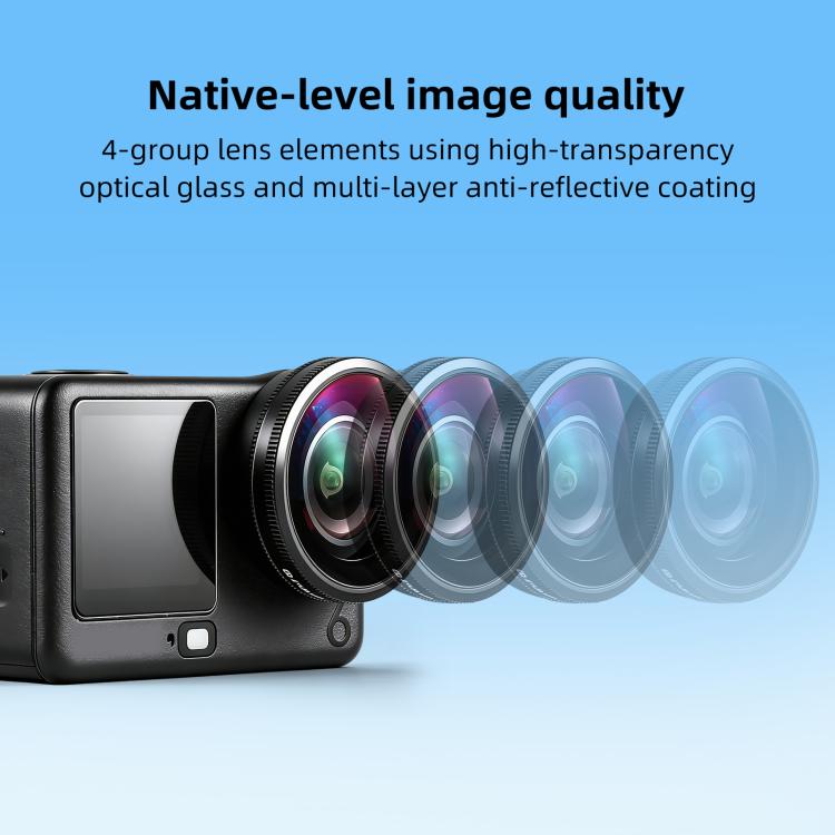 Lente gran angular PULUZ FOV Boost de 185 grados para DJI Osmo Action 6 — imagen 7