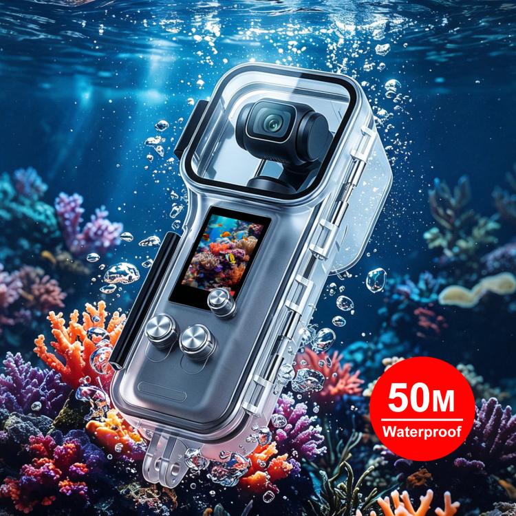 Funda impermeable para buceo de 50 m (transparente) para cámara con estabilizador para DJI Osmo Pocket 4