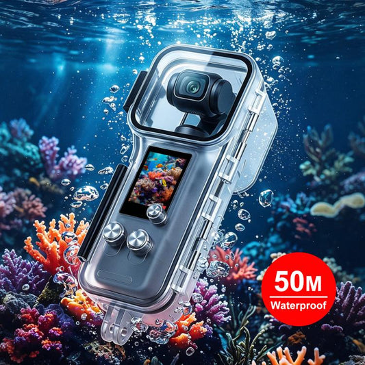 Funda impermeable para buceo de 50 m (transparente) para cámara con estabilizador para DJI Osmo Pocket 4