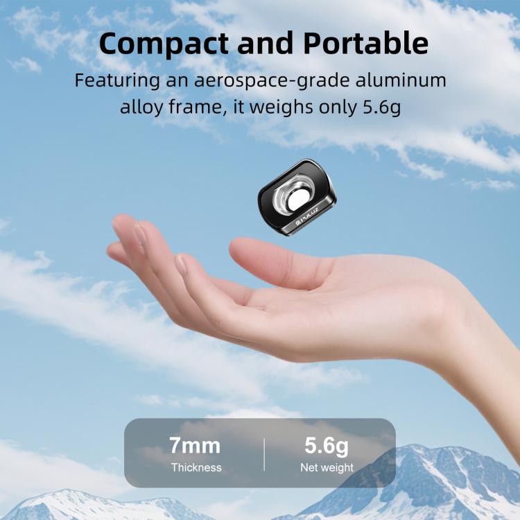 Filtro magnético gran angular PULUZ de 112 grados de campo de visión para DJI Osmo Pocket 4 (negro) — imagen 5