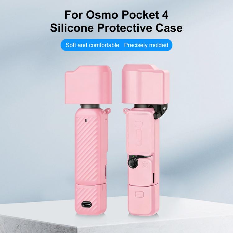 Funda de silicona TPU 4 en 1 para DJI Osmo Pocket 4 (rosa) — imagen 2