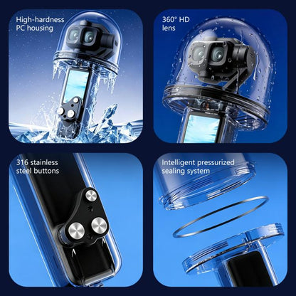 Carcasa sumergible impermeable PULUZ de 50 m para DJI Osmo Pocket 4 (transparente) — imagen 3