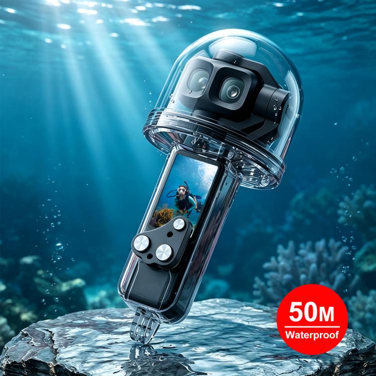 Carcasa sumergible impermeable PULUZ de 50 m para DJI Osmo Pocket 4 (transparente)