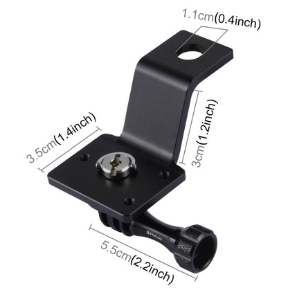Soporte fijo para motocicleta de aleación de aluminio PULUZ con adaptador de trípode y tornillo para GoPro Hero12 Black / He…