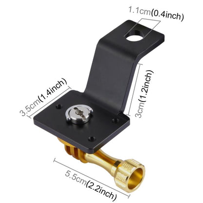 Soporte fijo para motocicleta de aleación de aluminio PULUZ con adaptador de trípode y tornillo para GoPro Hero12 Black / He…