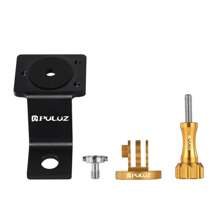 Soporte fijo para motocicleta de aleación de aluminio PULUZ con adaptador de trípode y tornillo para GoPro Hero12 Black / He…