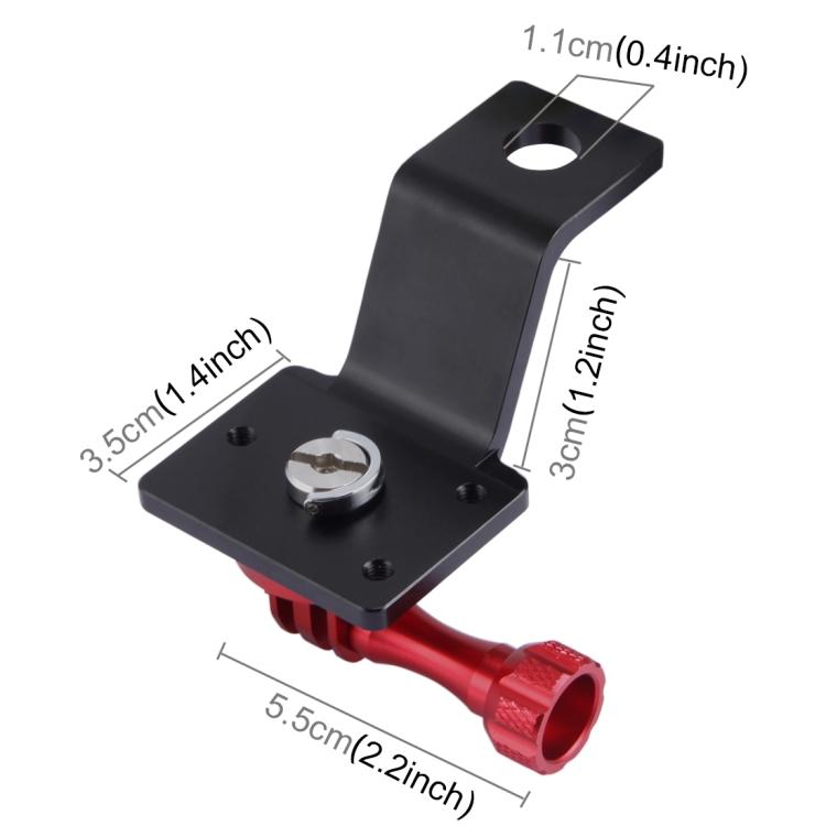 Soporte fijo para motocicleta de aleación de aluminio PULUZ con adaptador de trípode y tornillo para GoPro Hero12 Black / He…