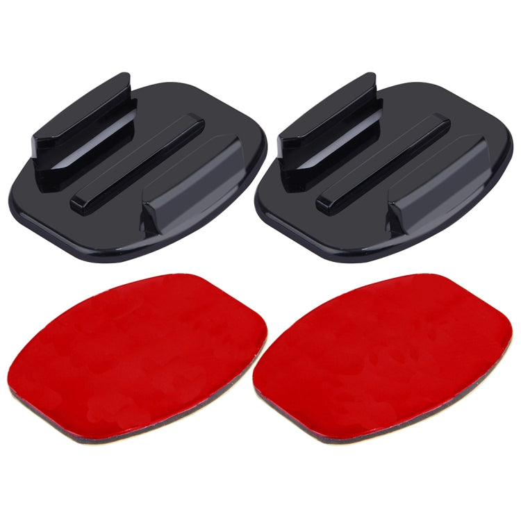 Soportes de superficie PULUZ 2 plana + 2 pegatinas adhesivas de montaje para cámaras de deportes de acción PULUZ Soporte de……