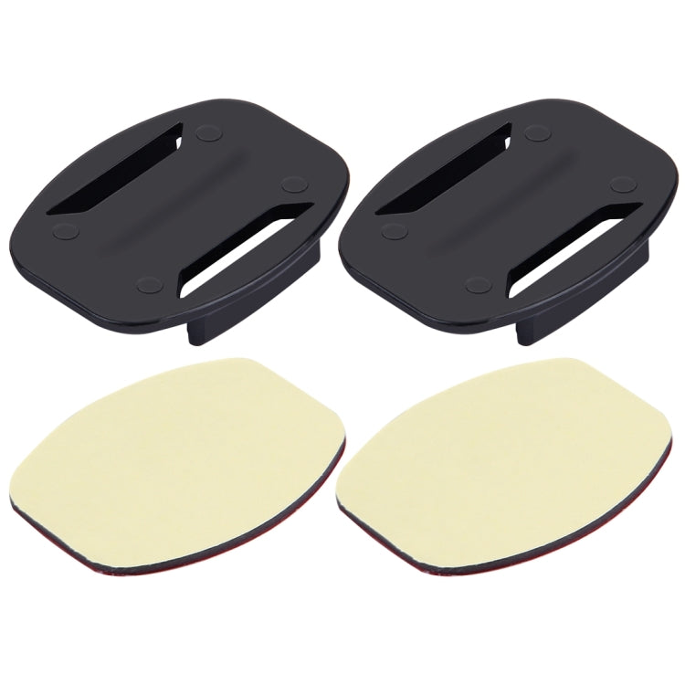 Soportes de superficie PULUZ 2 plana + 2 pegatinas adhesivas de montaje para cámaras de deportes de acción PULUZ Soporte de……