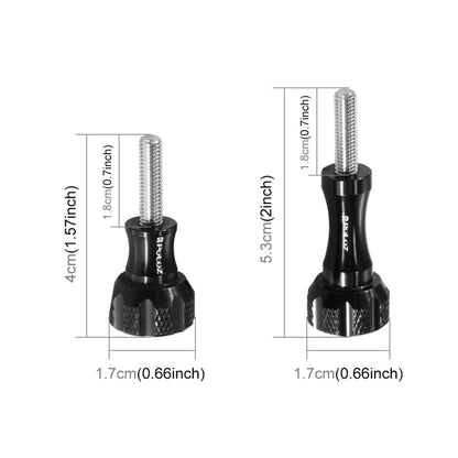 Juego de tornillos de tuerca PULUZ de perno inoxidable con perilla de pulgar de aluminio CNC para GoPro Hero12 Black / Hero1…