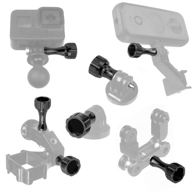 Juego de tornillos de tuerca PULUZ de perno inoxidable con perilla de pulgar de aluminio CNC para GoPro Hero12 Black / Hero1…