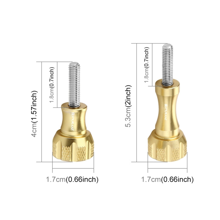 Juego de tornillos de tuerca PULUZ CNC Perilla de pulgar de aluminio de perno inoxidable para GoPro Hero12 Black / Hero11 /1…