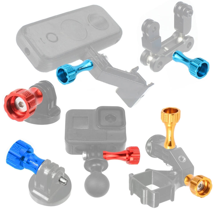 Juego de tornillos de tuerca PULUZ CNC Perilla de pulgar de aluminio de perno inoxidable para GoPro Hero12 Black / Hero11 /1…