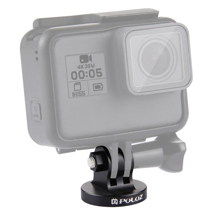 Trípode PULUZ Adaptador CNC de montaje en con orificio para tornillo de 1/4 de pulgada para GoPro Hero12 Black / Hero11 /10/…