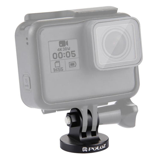 Trípode PULUZ Adaptador CNC de montaje en con orificio para tornillo de 1/4 de pulgada para GoPro Hero12 Black / Hero11 /10/…