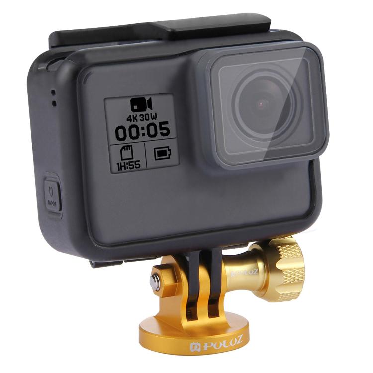 Trípode PULUZ Adaptador CNC de montaje en con orificio para tornillo de 1/4 de pulgada para GoPro Hero12 Black / Hero11 /10/…