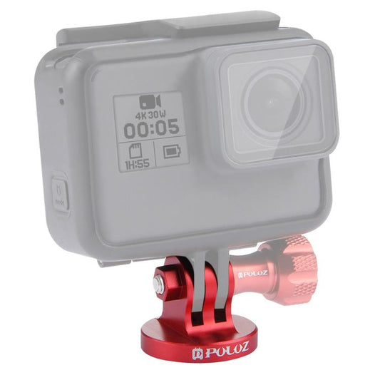 Trípode PULUZ Adaptador CNC de montaje en con orificio para tornillo de 1/4 de pulgada para GoPro Hero12 Black / Hero11 /10/…