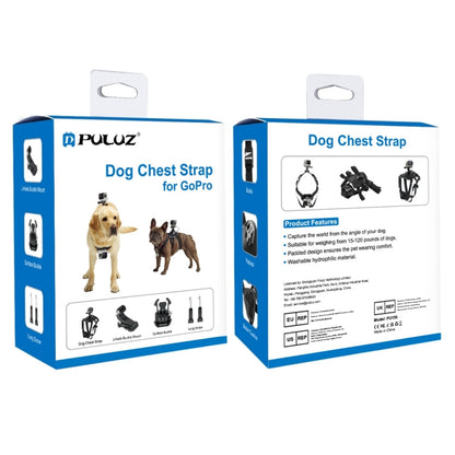 Correa de pecho PULUZ Hound Dog Fetch Arnés ajustable para para GoPro Hero12 Black / Hero11 /10/9/8/7/6/5, Insta360 Ace / Ac…