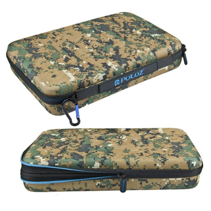 Estuche de viaje y transporte impermeable con patrón de camuflaje PULUZ para GoPro Hero12 Black / Hero11 /10/9/8/7/6/5, Inst…