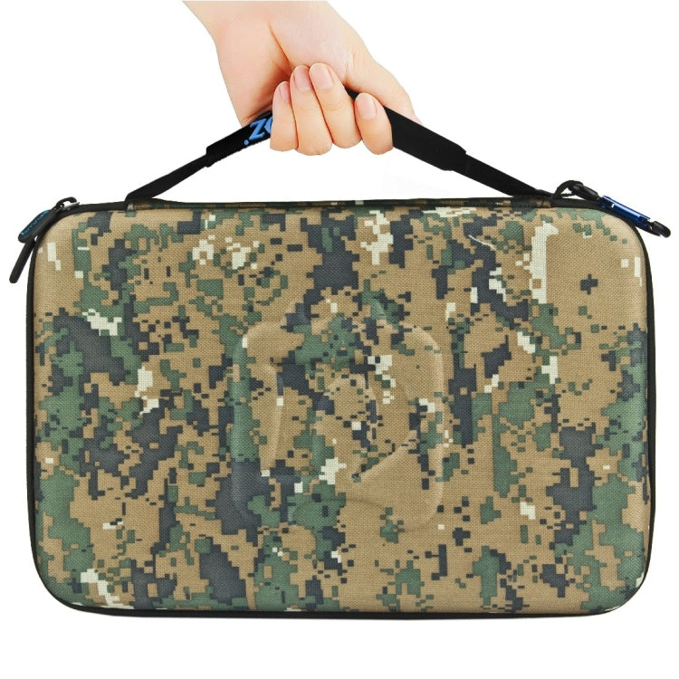 Estuche de viaje y transporte impermeable con patrón de camuflaje PULUZ para GoPro Hero12 Black / Hero11 /10/9/8/7/6/5, Inst…
