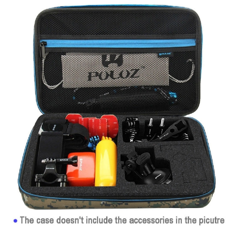 Estuche de viaje y transporte impermeable con patrón de camuflaje PULUZ para GoPro Hero12 Black / Hero11 /10/9/8/7/6/5, Inst…