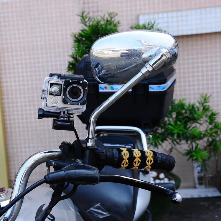 Soporte fijo de metal para motocicleta PULUZ para GoPro Hero12 Black / Hero11 /10/9/8/7/6/5, Insta360 Ace / Ace Pro, y otras…