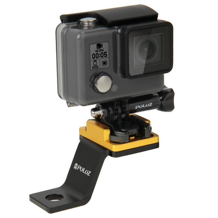 Soporte fijo de metal para motocicleta PULUZ para GoPro Hero12 Black / Hero11 /10/9/8/7/6/5, Insta360 Ace / Ace Pro, y otras…
