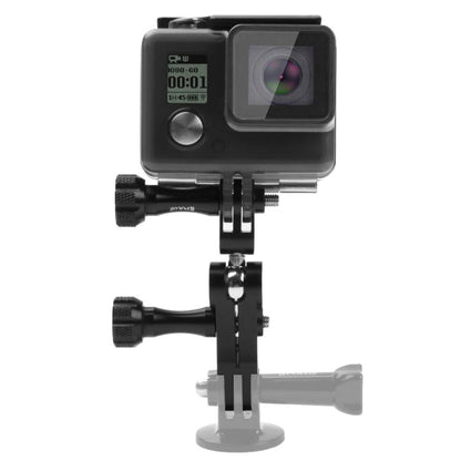 Soporte de rótula de aluminio CNC PULUZ con 2 tornillos largos para GoPro Hero12 Black / Hero11 /10/9/8/7/6/5, Insta360 Ace…