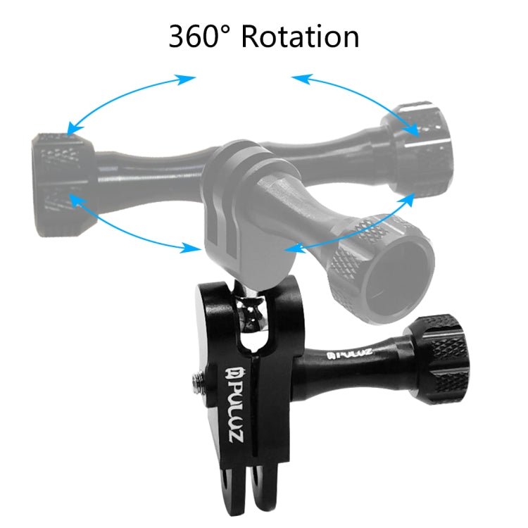 Soporte de rótula de aluminio CNC PULUZ con 2 tornillos largos para GoPro Hero12 Black / Hero11 /10/9/8/7/6/5, Insta360 Ace……
