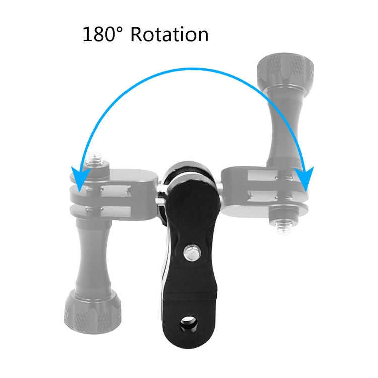 Soporte de rótula de aluminio CNC PULUZ con 2 tornillos largos para GoPro Hero12 Black / Hero11 /10/9/8/7/6/5, Insta360 Ace……