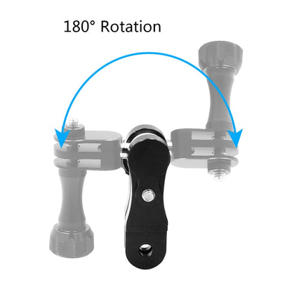 Soporte de rótula de aluminio CNC PULUZ con 2 tornillos largos para GoPro Hero12 Black / Hero11 /10/9/8/7/6/5, Insta360 Ace……