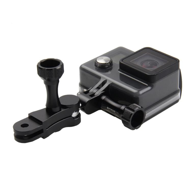 Soporte de rótula de aluminio CNC PULUZ con 2 tornillos largos para GoPro Hero12 Black / Hero11 /10/9/8/7/6/5, Insta360 Ace……