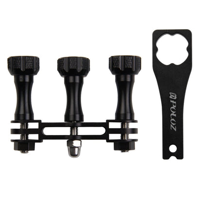 Soporte de conexión multifuncional de aluminio CNC PULUZ con 3 tornillos largos y llave para GoPro, Insta360, y otras cámara…