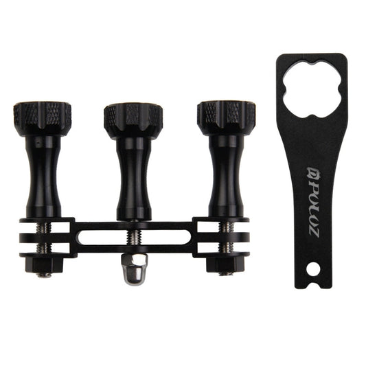 Soporte de conexión multifuncional de aluminio CNC PULUZ con 3 tornillos largos y llave para GoPro, Insta360, y otras cámara…