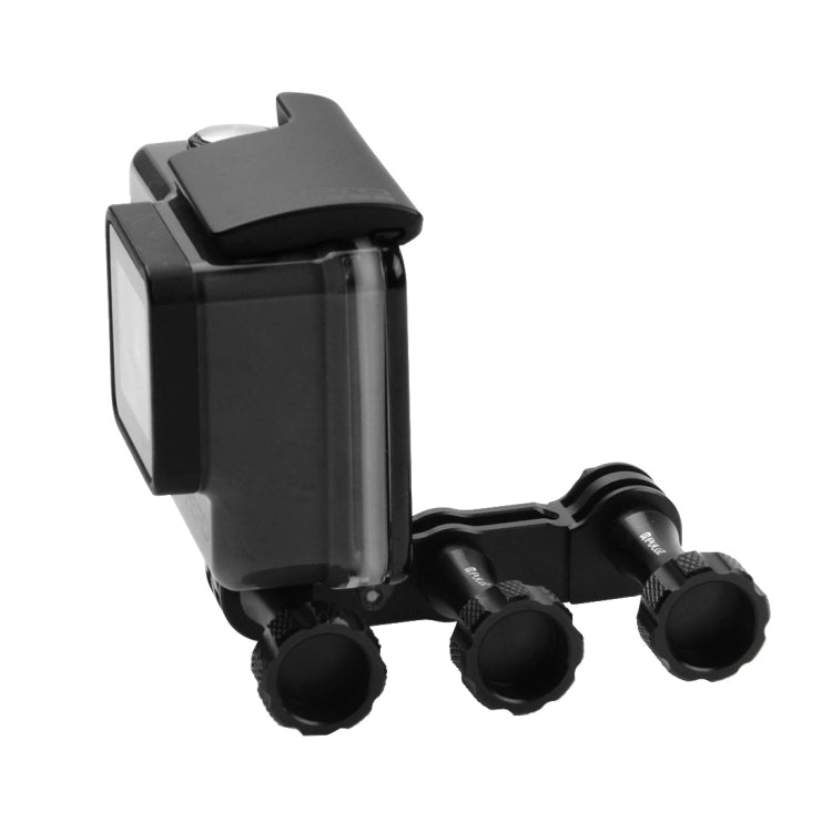 Soporte de conexión multifuncional de aluminio CNC PULUZ con 3 tornillos largos y llave para GoPro, Insta360, y otras cámara…