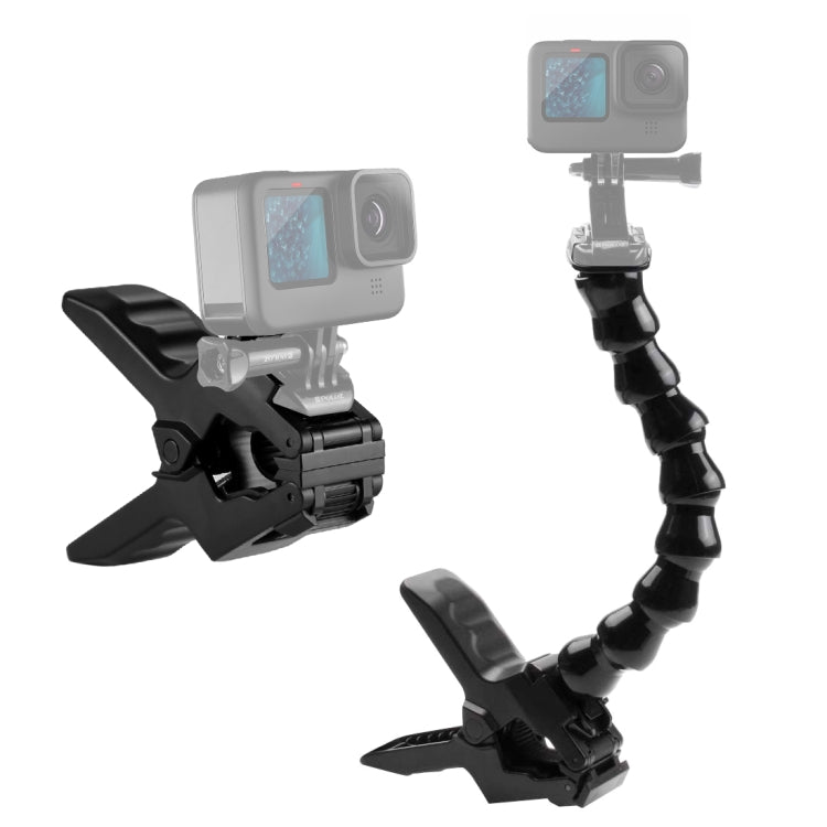 Soporte PULUZ Action Sports Cameras Jaws Flex Clamp para GoPro Hero12 Black / Hero11 /10/9/8/7/6/5, Insta360 Ace / Ace Pro,…