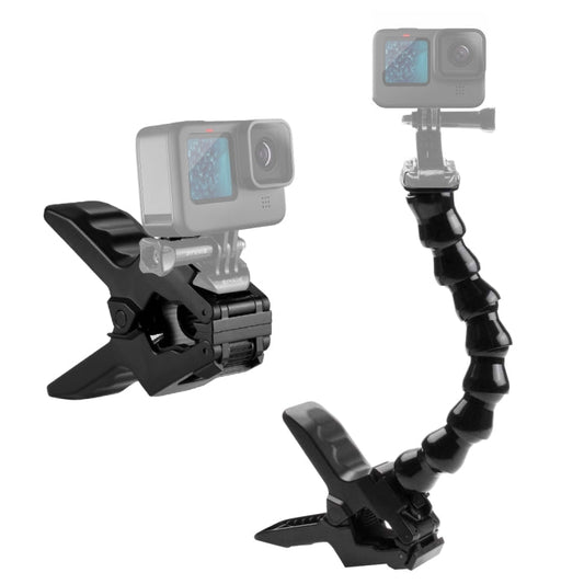 Soporte PULUZ Action Sports Cameras Jaws Flex Clamp para GoPro Hero12 Black / Hero11 /10/9/8/7/6/5, Insta360 Ace / Ace Pro,…