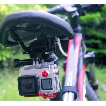 Soporte de cojín para asiento de bicicleta de aleación de aluminio PULUZ para GoPro Hero12 Black / Hero11 /10/9/8/7/6/5, Ins…