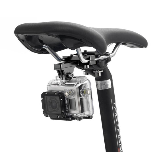 Soporte de cojín para asiento de bicicleta de aleación de aluminio PULUZ para GoPro Hero12 Black / Hero11 /10/9/8/7/6/5, Ins…