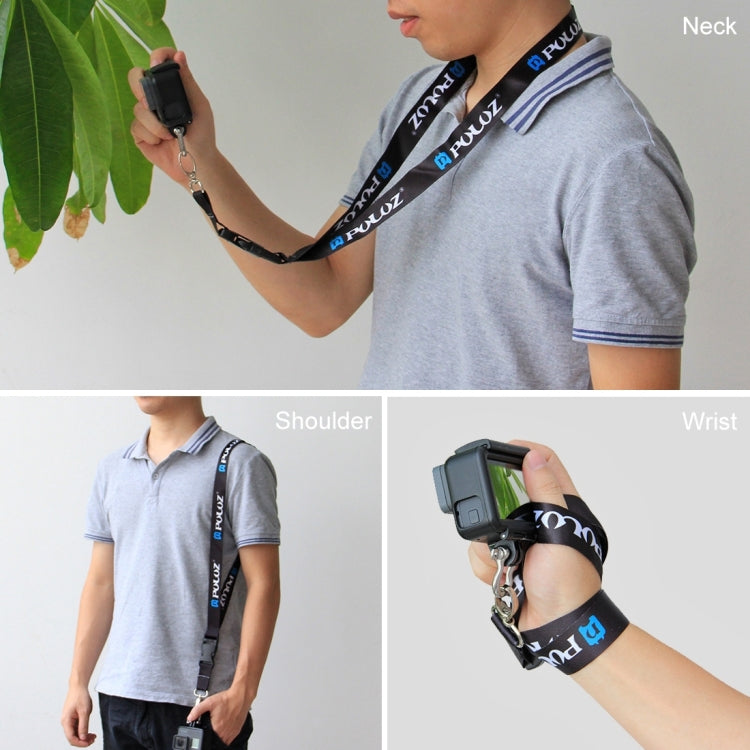 Correa PULUZ 60 cm para el cuello larga desmontable Lanyard Sling GoPro Hero12 Black / Hero11 /10/9/8/7/6/5, Insta360 Ace /……