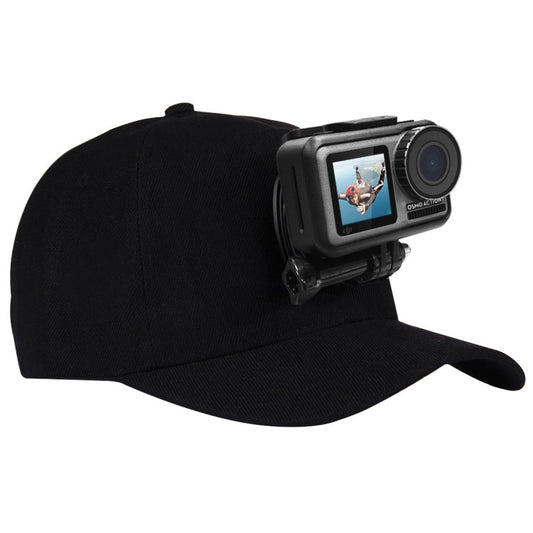 Gorra de béisbol PULUZ con hebilla de gancho en J y tornillo para GoPro, y otras cámaras de acción para DJI Osmo Action (neg…