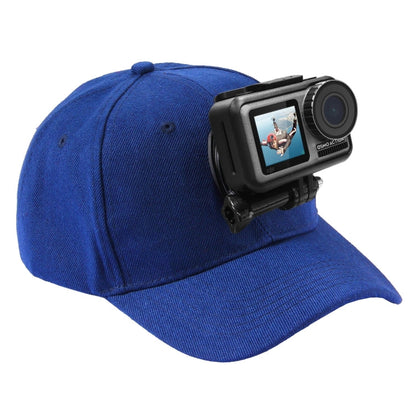 Gorra de béisbol PULUZ con hebilla de gancho en J y tornillo para GoPro, y otras cámaras de acción para DJI Osmo Action (azu…