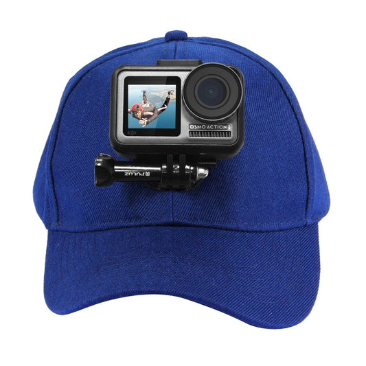 Gorra de béisbol PULUZ con hebilla de gancho en J y tornillo para GoPro, y otras cámaras de acción para DJI Osmo Action (azu…
