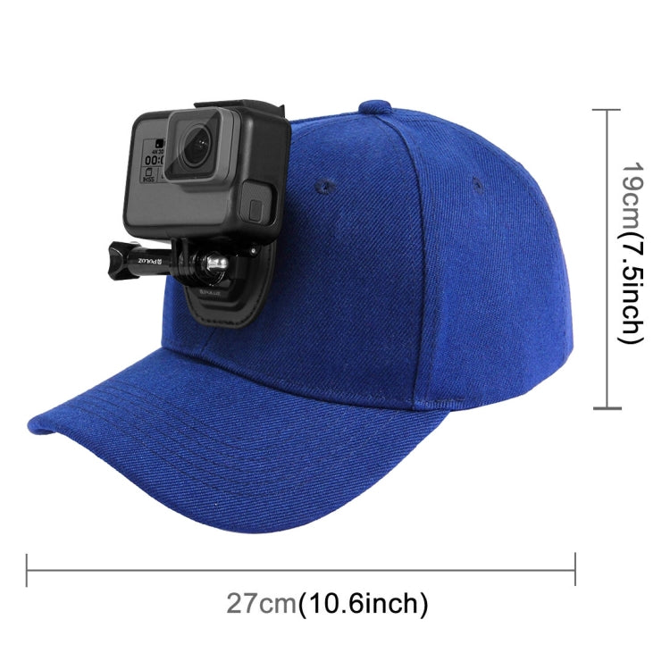 Gorra de béisbol PULUZ con hebilla de gancho en J y tornillo para GoPro, y otras cámaras de acción para DJI Osmo Action (azu…