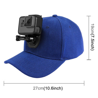 Gorra de béisbol PULUZ con hebilla de gancho en J y tornillo para GoPro, y otras cámaras de acción para DJI Osmo Action (azu…