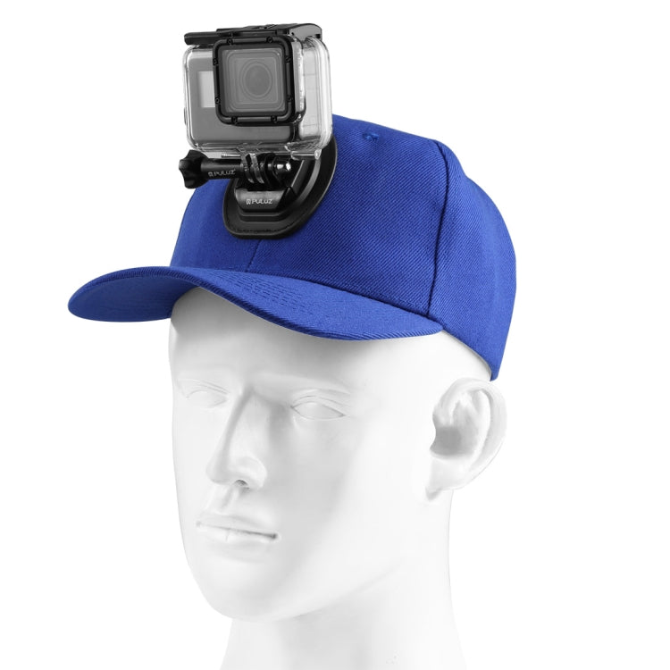 Gorra de béisbol PULUZ con hebilla de gancho en J y tornillo para GoPro, y otras cámaras de acción para DJI Osmo Action (azu…