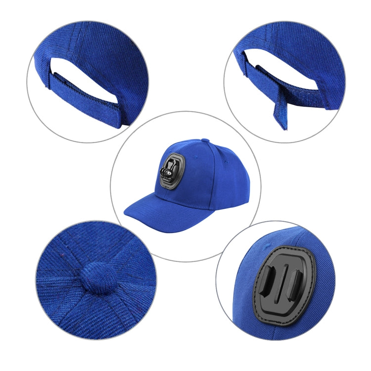 Gorra de béisbol PULUZ con hebilla de gancho en J y tornillo para GoPro, y otras cámaras de acción para DJI Osmo Action (azu…