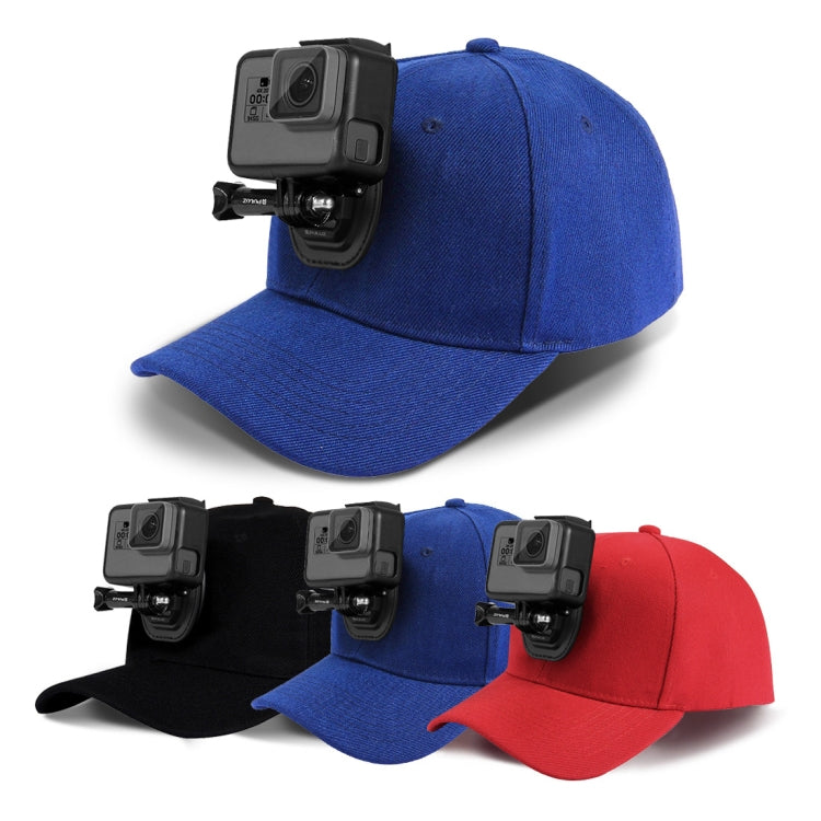 Gorra de béisbol PULUZ con hebilla de gancho en J y tornillo para GoPro, y otras cámaras de acción para DJI Osmo Action (azu…