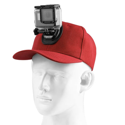 Gorra de béisbol PULUZ con hebilla de gancho en J y tornillo para GoPro, y otras cámaras de acción para DJI Osmo Action (roj…
