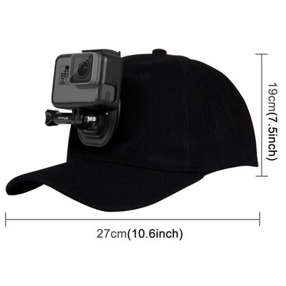Gorra de béisbol PULUZ con hebilla de gancho en J y tornillo para GoPro, y otras cámaras de acción para DJI Osmo Action (neg…